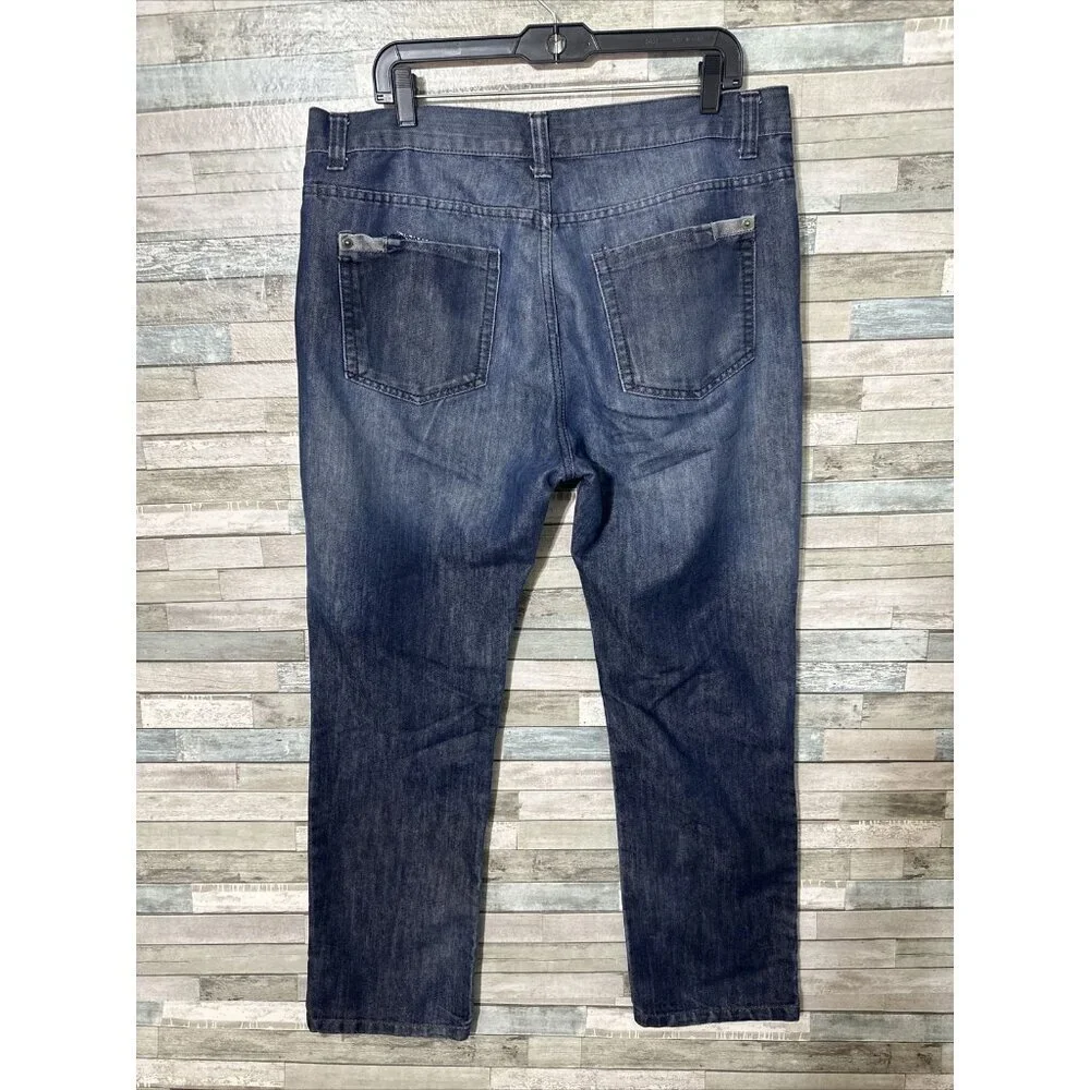 Men’s PD&C Denim Jeans Dark Wash Straight Leg Size 38X32